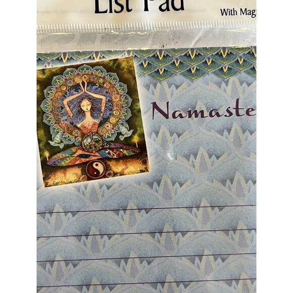 Note Pad 3 Naughty List Shopping List and 1 Namaste Magnetic NEW - Picture 4 of 6